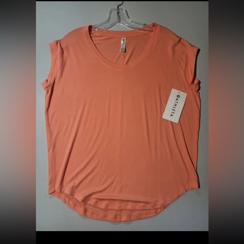 Womens Athleta Cloudlight Stratus Tee Pink Size Small Loose Fit Soft Comfort